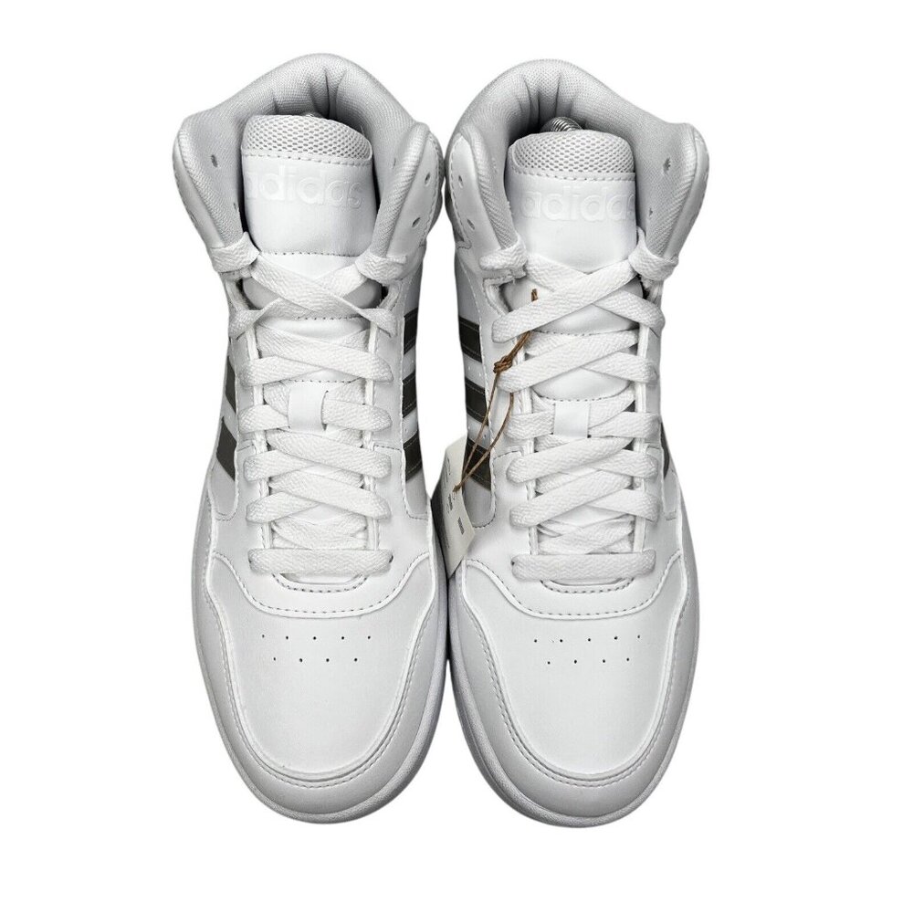 Adidas Hoops Mid White Basketball Shoes Youth Girl's Sizes 4 - 6 (Y) GS - Picture 7 of 9